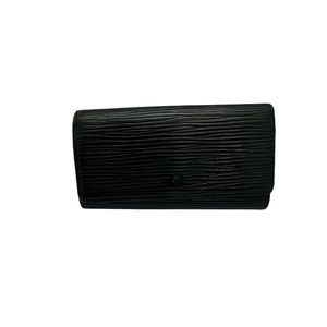 -CA0096 Authentic Louis Vuitton Black Epi Key Holder